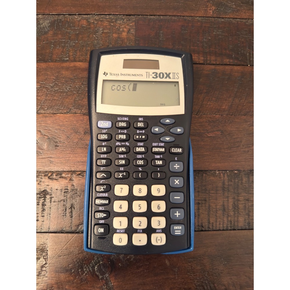 Texas Instruments TI-30XIIS Scientific Calculator Blue Black‎ Two-Line Display